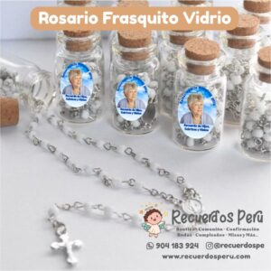 recuerdos bautizo bodas misas confirmacion barato por mayor lima peru rosario frasquito vidrio